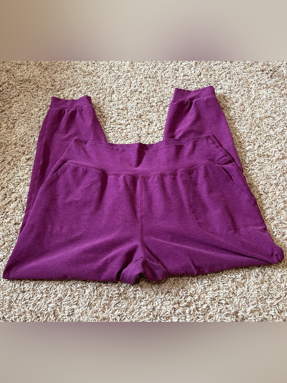 Beyond Yoga purple Spacedye Midi Joggers women’s size XL - Picture 2 of 6